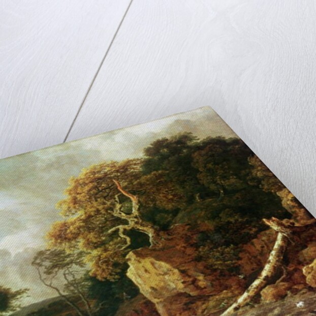 Landscape with a River by Jacob Isaaksz. or Isaacksz. van Ruisdael