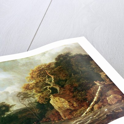 Landscape with a River by Jacob Isaaksz. or Isaacksz. van Ruisdael