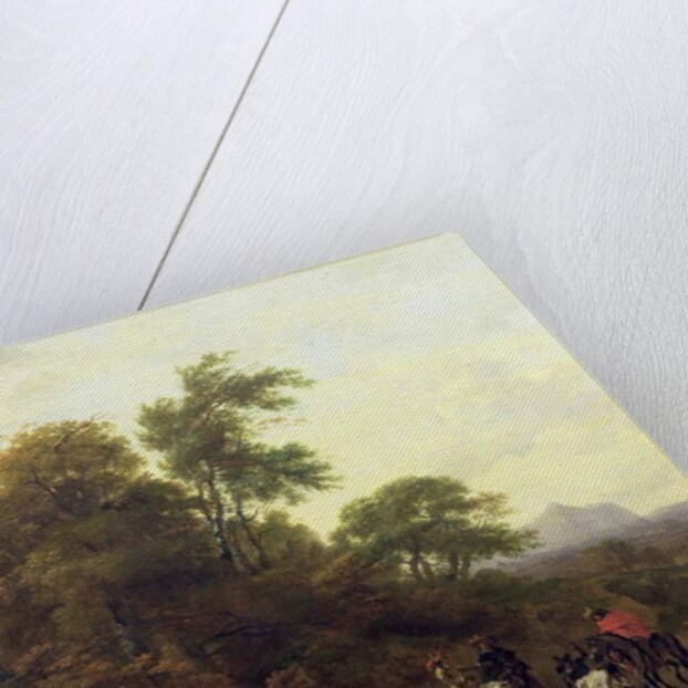 Wooded Landscape with Soldiers Escorting Prisoners, 1656 by Nicolaes Pietersz. Berchem