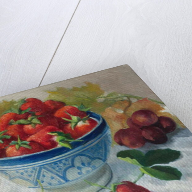 Strawberries in a Blue Bowl by Cristiana Angelini