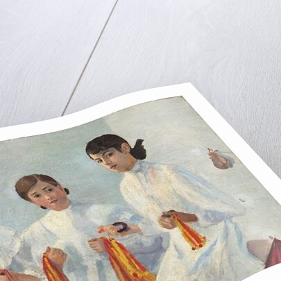 Trois jeunes Sevillanes - Painting by Auguste BREAL by Auguste Breal