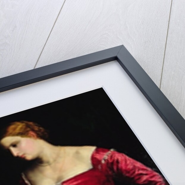 A lady and gentleman with their daughter by Paris Bordone