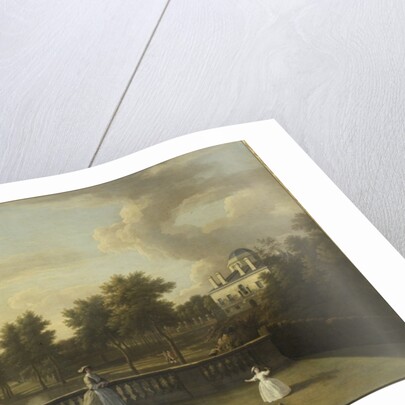 View of Chiswick Villa from a balcony above the Cascade with the lake, 1742 by George Lambert