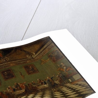 The English Club House at Florence by Thomas & Batoni Pompeo Girolamo (1708-87) Patch