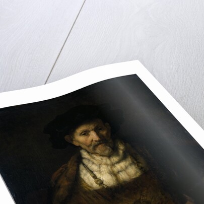 An old man in fanciful costume by Rembrandt Harmensz. van Rijn