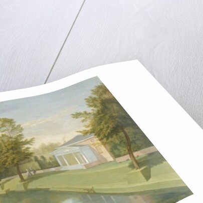 View of the Temple by the water, with the basin and long canal, Chiswick Villa by Pieter Andreas Rysbrack