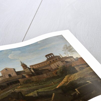An Italianate Landscape with a view of Saint Giovanni in Laterano, c.1672-75 by Gaspard Poussin Dughet