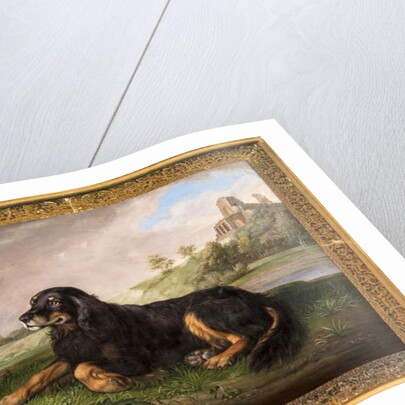 Portrait of 'Tawney', the 6th Duke's spaniel, with the Palatine beyond, 1819 by Johan Wenzel Peter