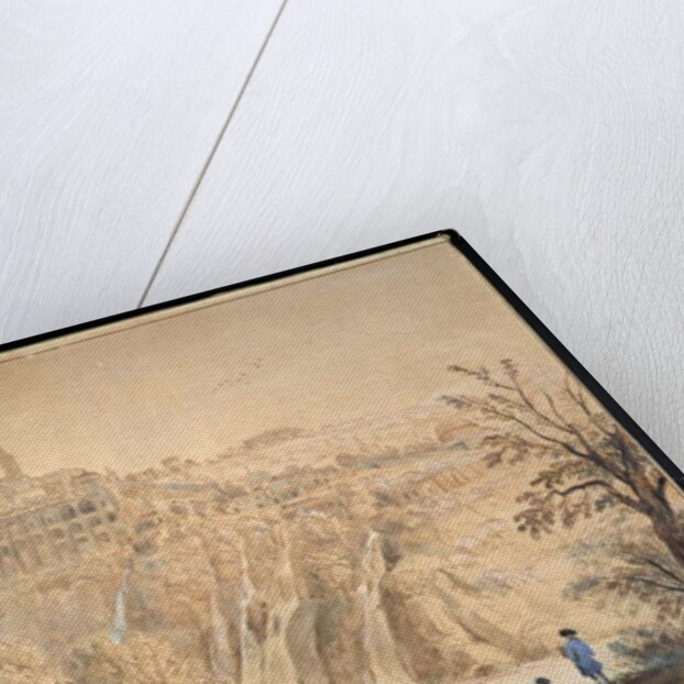 View of the Basilian Monastery at Grottaferrata, Rome by Gaspar van (1653-1736) Wittel