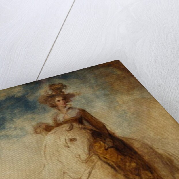 Equestrian portrait of a lady, said to be Lady Elizabeth Foster by Richard Cosway