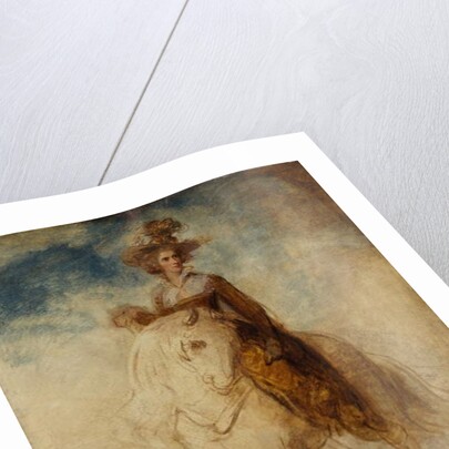 Equestrian portrait of a lady, said to be Lady Elizabeth Foster by Richard Cosway