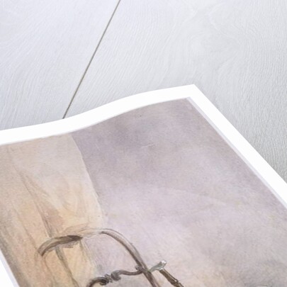 Study of a dog on a chair by William Henry Hunt