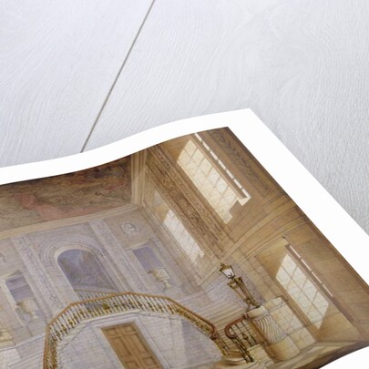 Design for a staircase in the Painted Hall, Chatsworth by Jeffry Wyatville