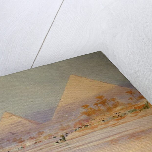 The Pyramids at dusk by Augustus Osborne Lamplough