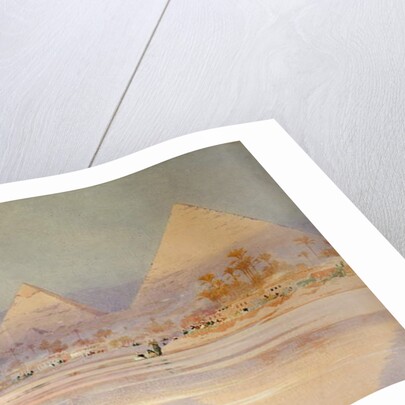 The Pyramids at dusk by Augustus Osborne Lamplough