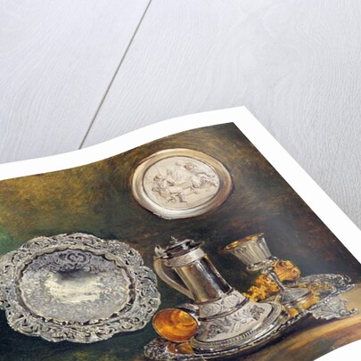 A Still Life of Silver, c.1833 by George Lance