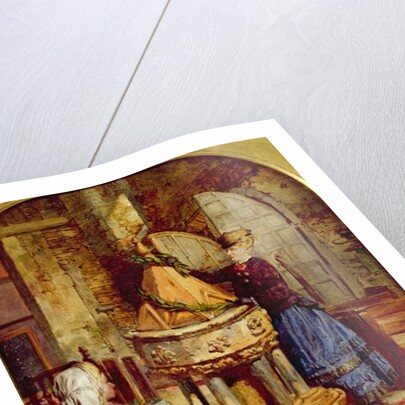 Decorating the Old Font, 1871 by James Lobley