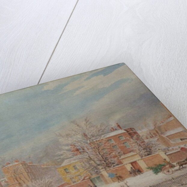 Marylebone Road at the Junction with Lisson Grove and Stingo Lane Showing the Philological School in Winter, 1849 by T. Paul Fisher