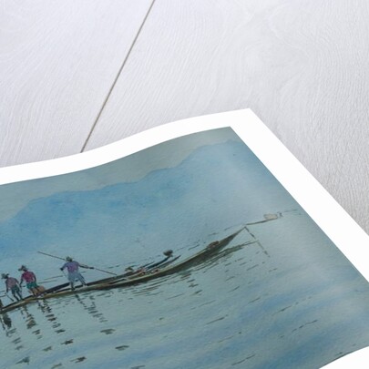 923 Fishing at Inle Lake by Clive Wilson