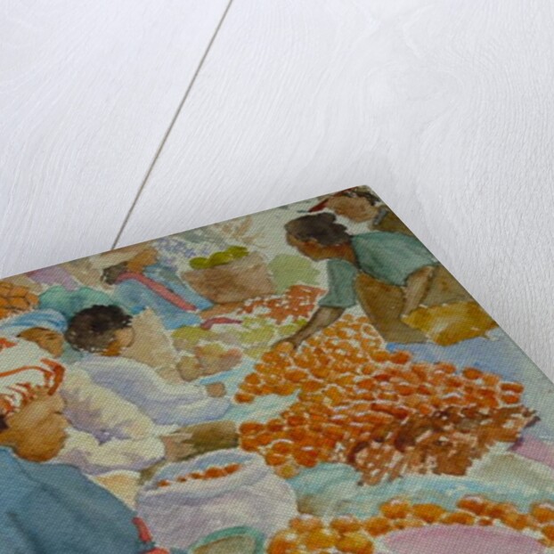 939 Nampan market, choosing oranges by Clive Wilson