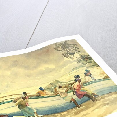 756 Launching the netboat by Clive Wilson