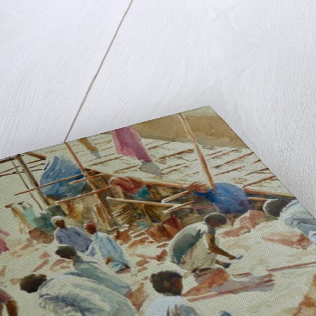 392 Rebuilding the ramparts - stonecutters by Clive Wilson