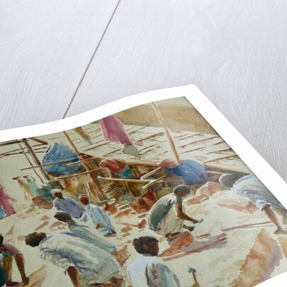 392 Rebuilding the ramparts - stonecutters by Clive Wilson