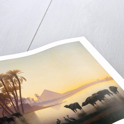 Along the Nile at Gyzeh, c.1850s by Charles Theodore Frere