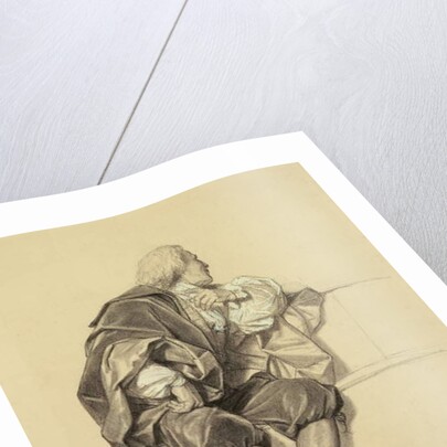 Study for the Portrait of Pierre Puget in the Hemicycle at the Ecole des Beaux Arts by Hippolyte Delaroche