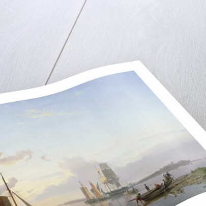 Sailing Vessels in an Estuary, 1853 by Hermanus Koekkoek