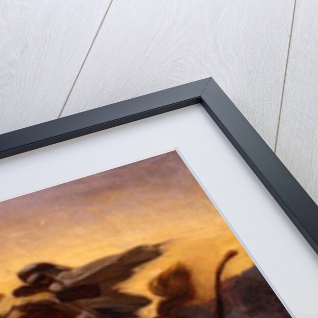 Sketch for 'The Lion Hunt', c.1836 by Emile Jean Horace Vernet