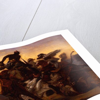 Sketch for 'The Lion Hunt', c.1836 by Emile Jean Horace Vernet