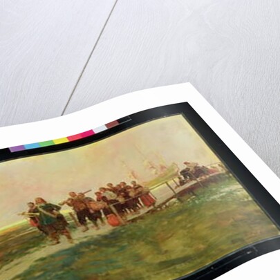 The Landing of Carteret in New Jersey by Howard Pyle