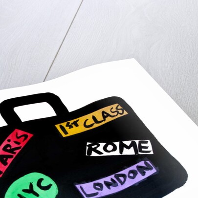 Paris, NYC, London, Rome Suitcase by Daisy de Villeneuve