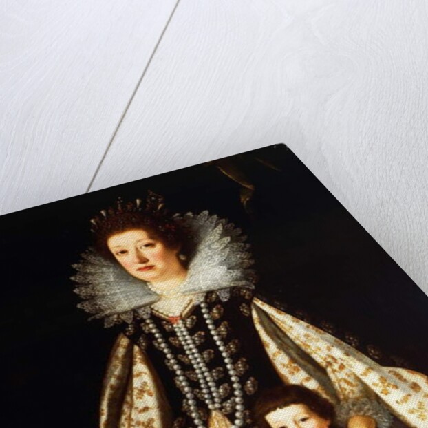 Portrait of Archduchess Maria Maddalena of Austria with her son Ferdinand II, 1622-23 by Justus Sustermans