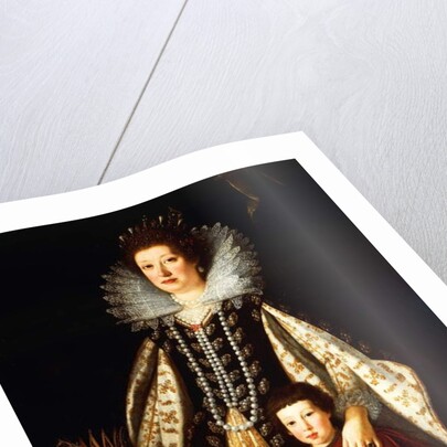 Portrait of Archduchess Maria Maddalena of Austria with her son Ferdinand II, 1622-23 by Justus Sustermans