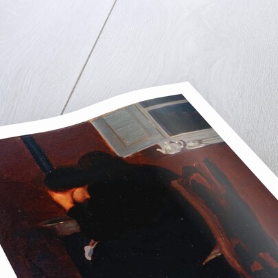 At the stove, 1905 by Oscar Ghiglia