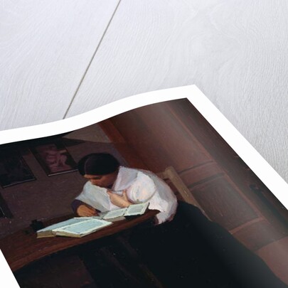 Woman writing, 1908 by Oscar Ghiglia