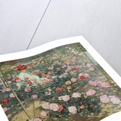 Mrs Ojetti in the rose garden, 1907 by Oscar Ghiglia