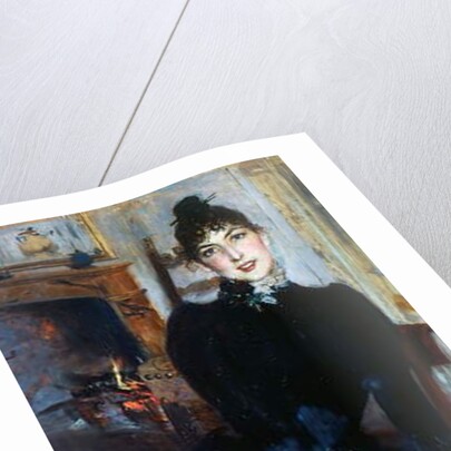 Alaide Banti at the fireplace by Giovanni Boldini