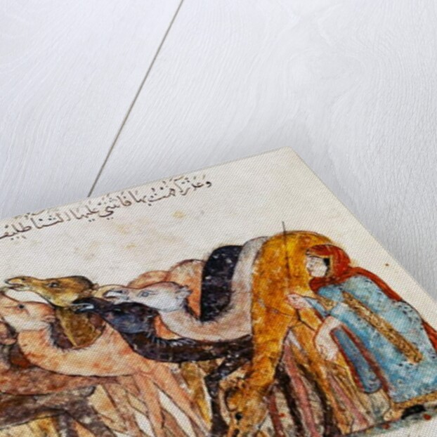 Ms Ar 5847 f.101, Herd of camels by Yahya ibn Mahmud Al-Wasiti