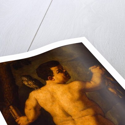 Double portrait of the dwarf Morgante: full view from behind by Agnolo di Cosimo Bronzino