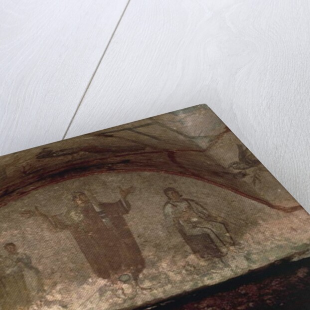 Figure of a young woman with a veiled head praying with her arms outstretched, Via Salaria by Roman