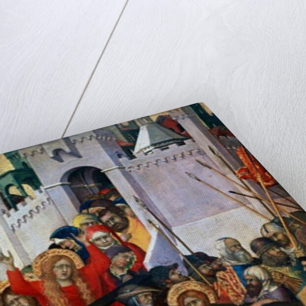 The Carrying of the Cross, wing of devotional retable, Orsini Polyptych, c.1335 by Simone Martini