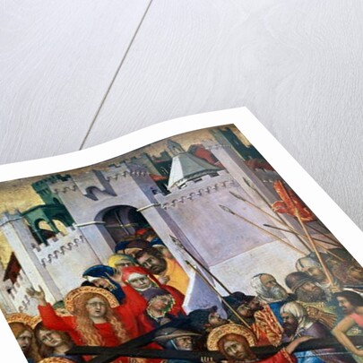 The Carrying of the Cross, wing of devotional retable, Orsini Polyptych, c.1335 by Simone Martini