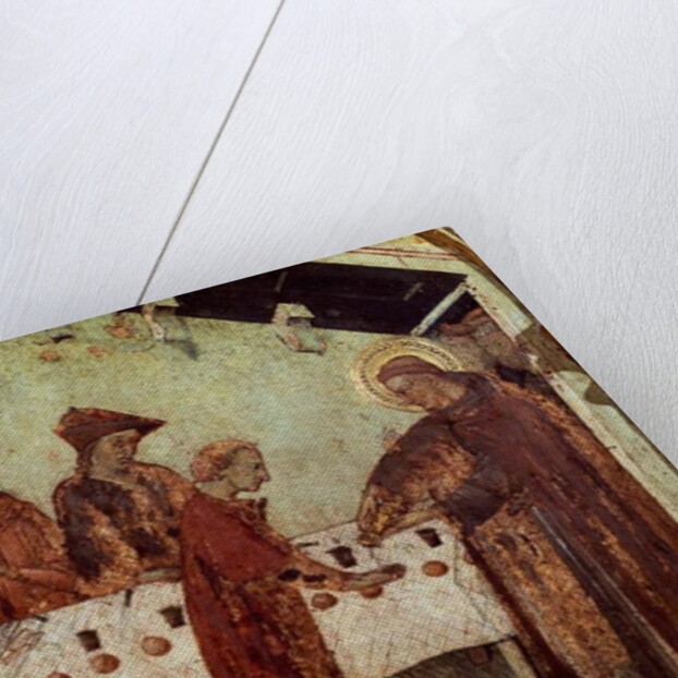 Louis serving the monks at the table by Simone Martini