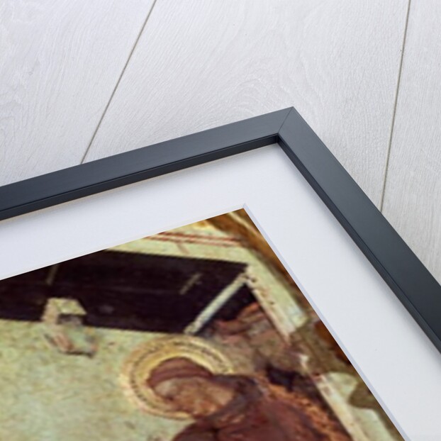 Louis serving the monks at the table by Simone Martini