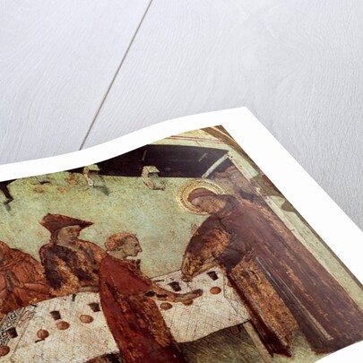Louis serving the monks at the table by Simone Martini