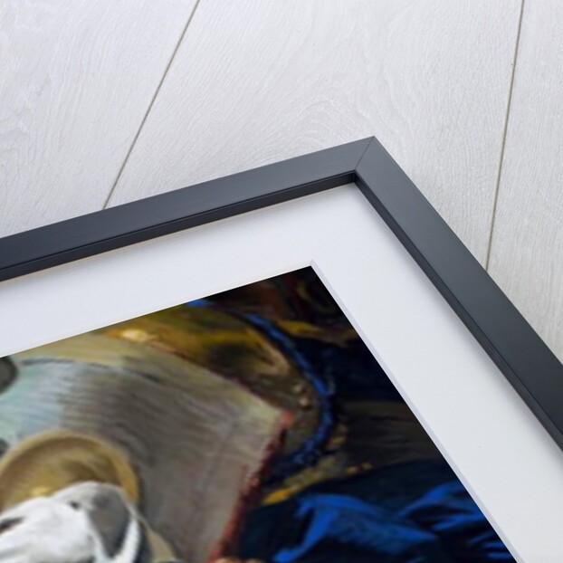 Dwarf and dog, detail from the Judgment of Solomon, 1726-1729 by Giovanni Battista (1696-1770) Tiepolo