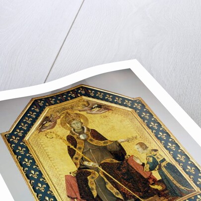 Saint Louis Bishop of Toulouse crowning his brother Robert of Anjou, King of Naples, 1317, altarpiece by Simone Martini by Simone Martini